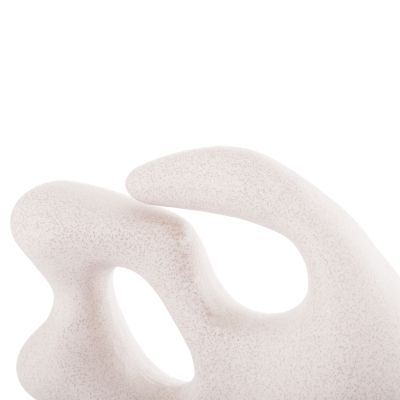 CERAMIC TABLE DECOR SERIES ISIL HM4596 OFF WHITE WITH CRYSTALLISATION 33.5x15.5x30Hcm.