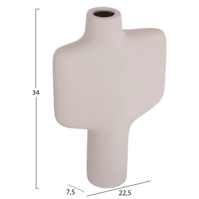 CERAMIC TABLE DECOR SERIES ARKEN HM4622.03 MATTE GREY 22x8x34.5Hcm.