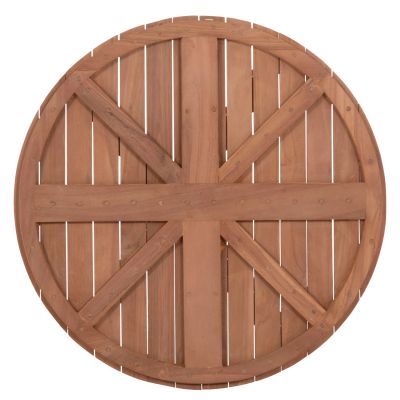 TABLETOP ROUND HM18133 TEAK WOOD--NATURAL COLOR Φ70x4(thickness)cm.