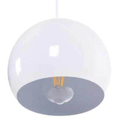 CEILING PENDANT LAMP HM4108 WHITE METAL BELL 19x19x115H cm.