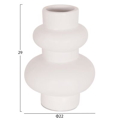 SET OF 3 TABLE DECORATIVE VASES LEKKAN HM21142.02 TERRACOTTA IN WHITE & BLACK