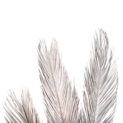 ДЕКОРАТИВЕН 3-ЛИСТЕН КОМПЛЕКТ ПАЛМА ΗΜ7957 СРЕБРО 1120Hcm.