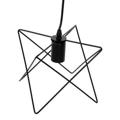 CEILING PENDANT LAMP HM4075 BLACK METAL CAP 18x17x120Hcm.