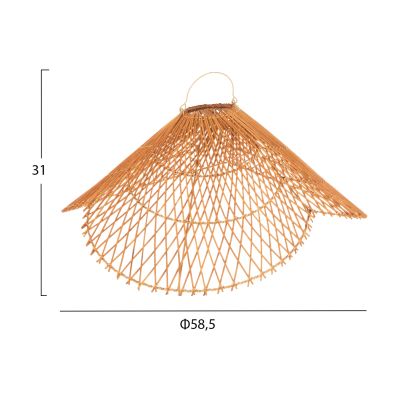 CEILING PENDANT LAMP HM7878.01 RATTAN IN SAND BEIGE COLOR Φ58,5x31Hcm.