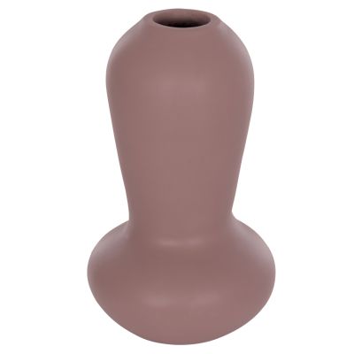 TABLE DECORATIVE VASE CHELIN HM4670L TERRACOTA IN PURPLE--Φ22x37Hcm.