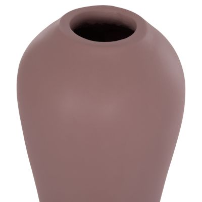 TABLE DECORATIVE VASE CHELIN HM4670L TERRACOTA IN PURPLE--Φ22x37Hcm.