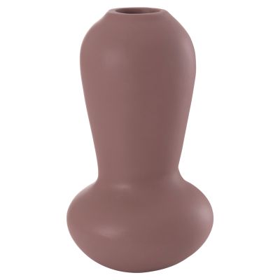 TABLE DECORATIVE VASE CHELIN HM4670L TERRACOTA IN PURPLE--Φ22x37Hcm.