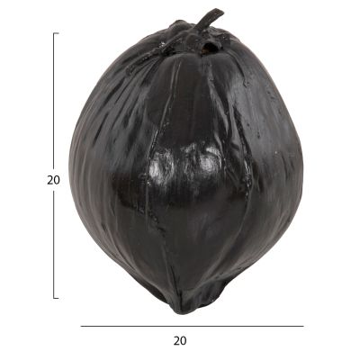 TABLE DECORATION HM4326.02 COCONUT IN BLACK COLOR 20x20x20Hcm.