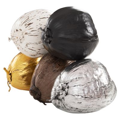 TABLE DECORATION HM4326.02 COCONUT IN BLACK COLOR 20x20x20Hcm.
