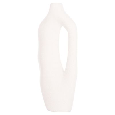 CERAMIC TABLE DECOR SERIES SEBOR HM4625 OFF WHITE WITH CRYSTALLISATION 20x9x46Hcm.