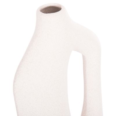 CERAMIC TABLE DECOR SERIES SEBOR HM4625 OFF WHITE WITH CRYSTALLISATION 20x9x46Hcm.