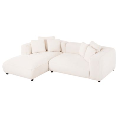 ЪГЛОВ ДИВАН (ЛЯВ) 3 МЕСТА GRACE HM3280.02L БЯЛ ДАМАС 252x105-160x70-90Hcm.