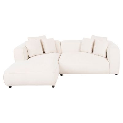 ЪГЛОВ ДИВАН (ЛЯВ) 3 МЕСТА GRACE HM3280.02L БЯЛ ДАМАС 252x105-160x70-90Hcm.