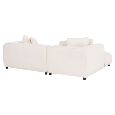 ЪГЛОВ ДИВАН (ЛЯВ) 3 МЕСТА GRACE HM3280.02L БЯЛ ДАМАС 252x105-160x70-90Hcm.