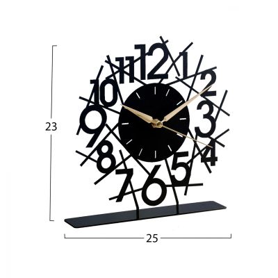 METAL TABLE CLOCKS HM7471 25x23 cm.