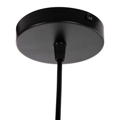 CEILING PENDANT LAMP HM4107 BLACK METAL CAP 19x19x115Hcm.