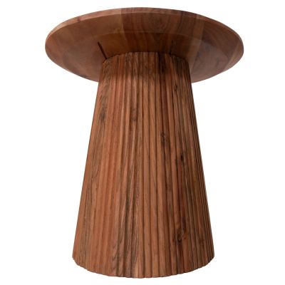 ПОМОЩНА МАСА КРЪГЛА ГРУТ HM9698 МАСИВНА АКАЦИЯ-ЕСТЕСТВЕН ЦВЯТ Φ45x44Hcm.