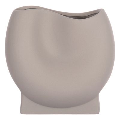 CERAMIC TABLE DECOR GLAZE HM4610.03 MATTE GREY 26x14x25Hcm