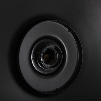 CEILING PENDANT LAMP HM4119 BLACK METAL-GLASS Φ26x125Hcm.