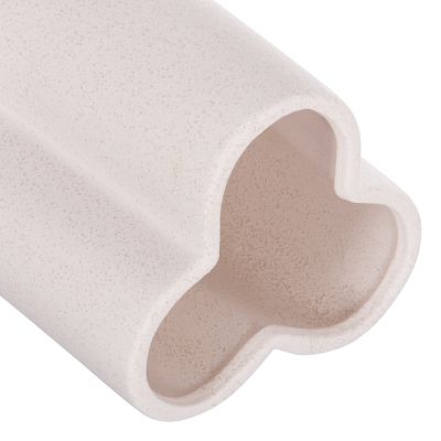 CERAMIC TABLE DECOR GLAZE HM4613.01 OFF WHITE WITH CRYSTALLIZATION Φ16x22Hcm.