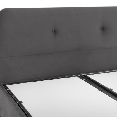 HM631.10 легло DOLORES, място за съхранение, сиво кадифе, 160x200