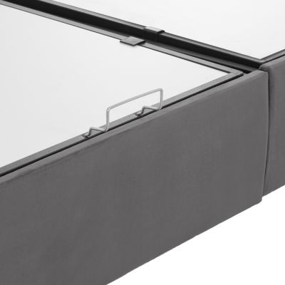 HM631.10 легло DOLORES, място за съхранение, сиво кадифе, 160x200