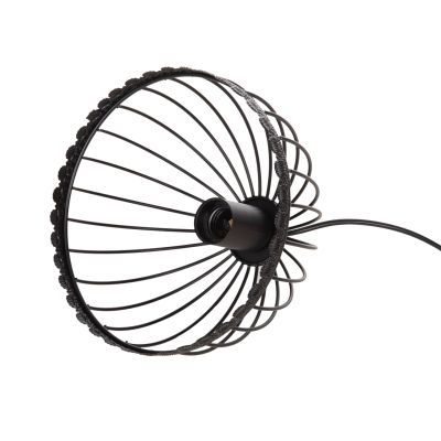 CEILING PENDANT LAMP HM4086 3-LIGHT BLACK METAL CAPS LIKE UMBRELLAS Φ22x123Hcm.