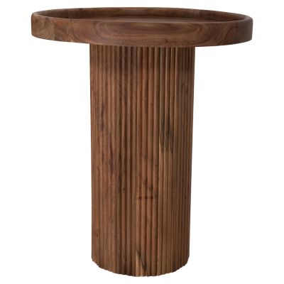 ХОЛНА МАСА КРЪГЛА RAJJEH HM9692 АКАЦИЕВО ДЪРВО МАСИВ В НАТУРАЛ Φ50x60Hcm.