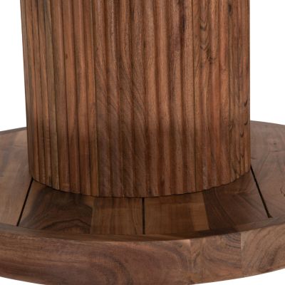 ХОЛНА МАСА КРЪГЛА RAJJEH HM9692 АКАЦИЕВО ДЪРВО МАСИВ В НАТУРАЛ Φ50x60Hcm.