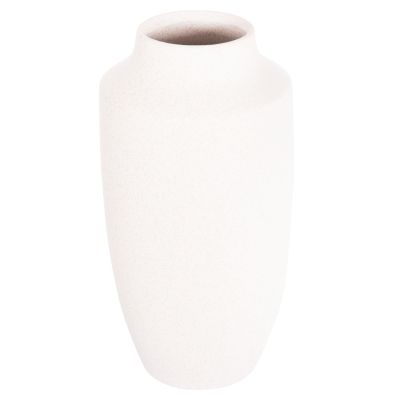 CERAMIC TABLE DECOR "GALAD" HM4588.01 OFF WHITE WITH CRYSTALLISATION Φ16x32Hcm.